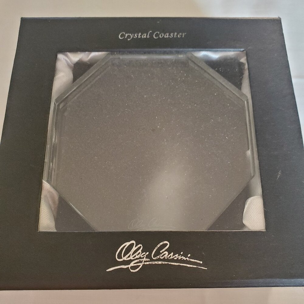 Oleg Cassini Crystal Coaster Set